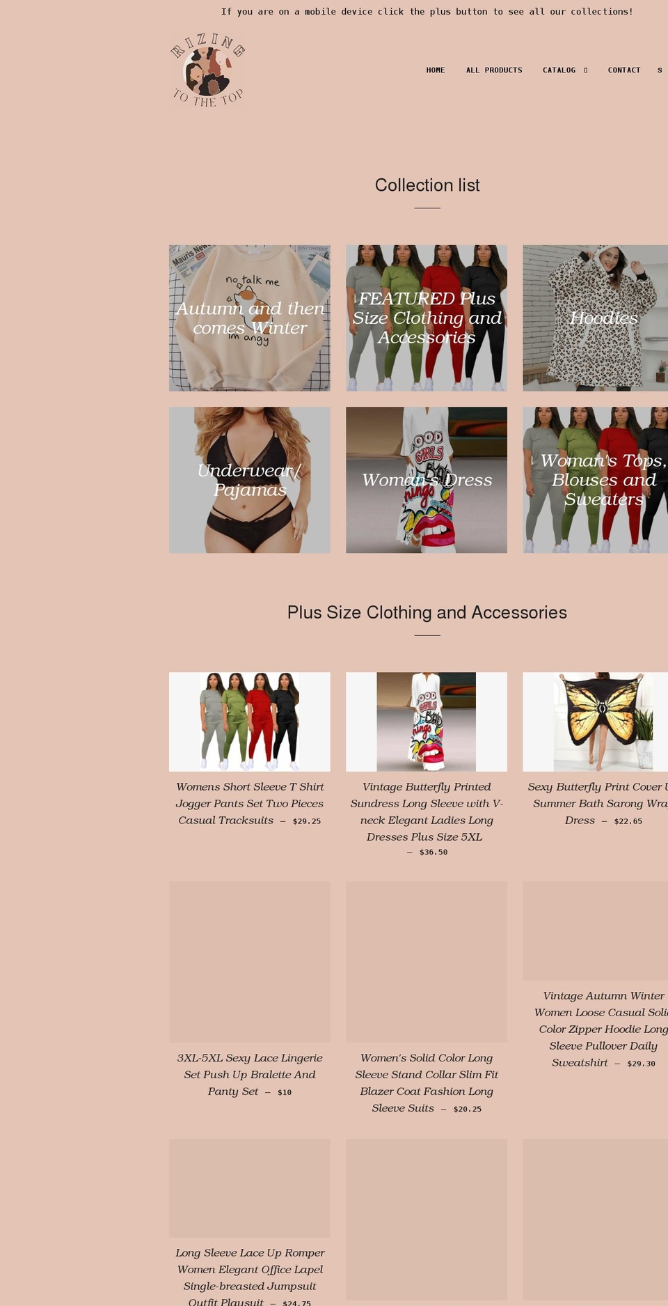 rizingtothetop.com shopify website screenshot