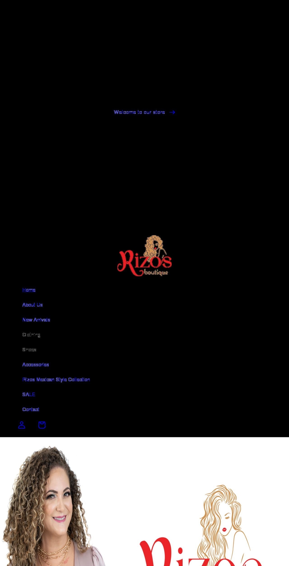 rizosboutique.com shopify website screenshot