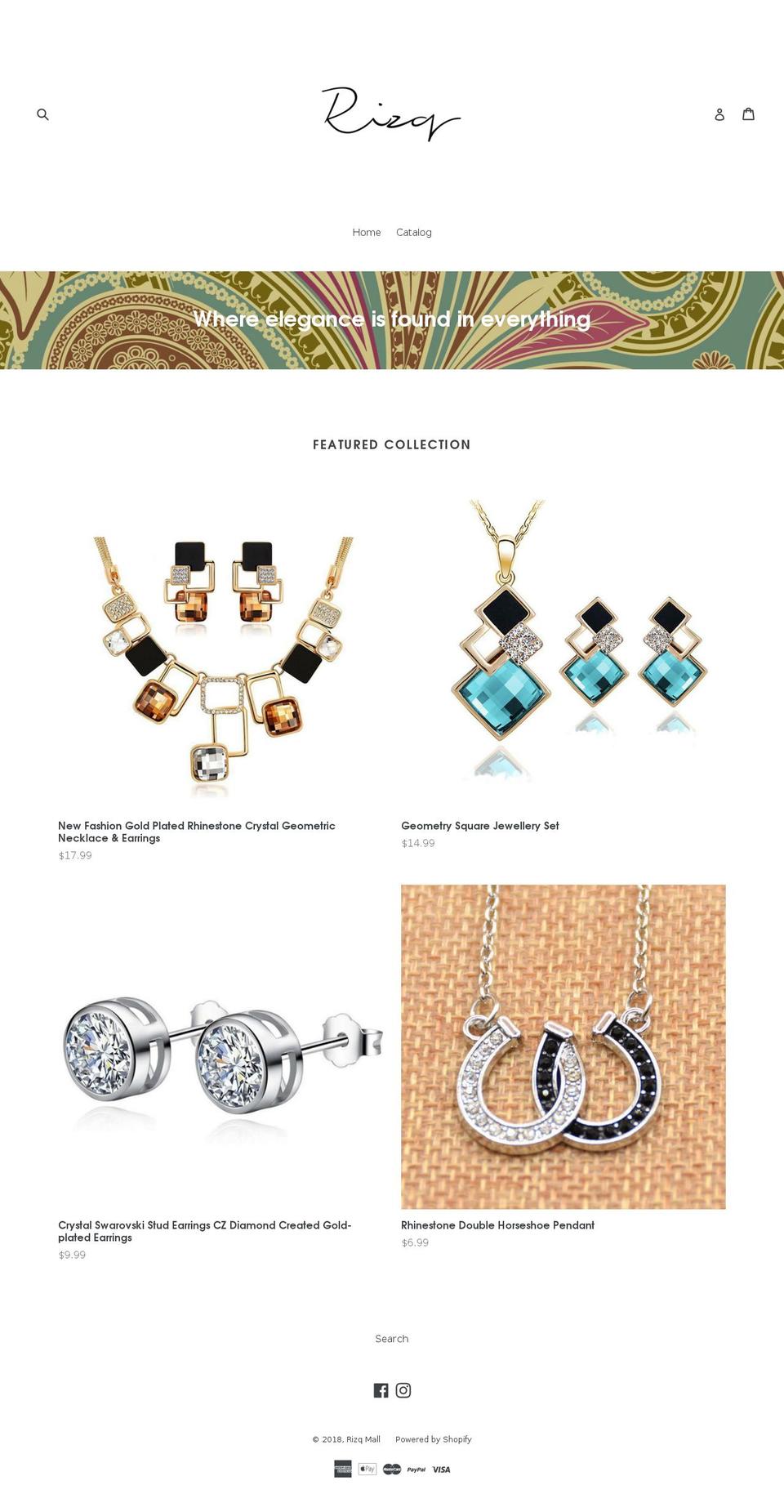 rizqonline.com — Shopify storefront screenshot