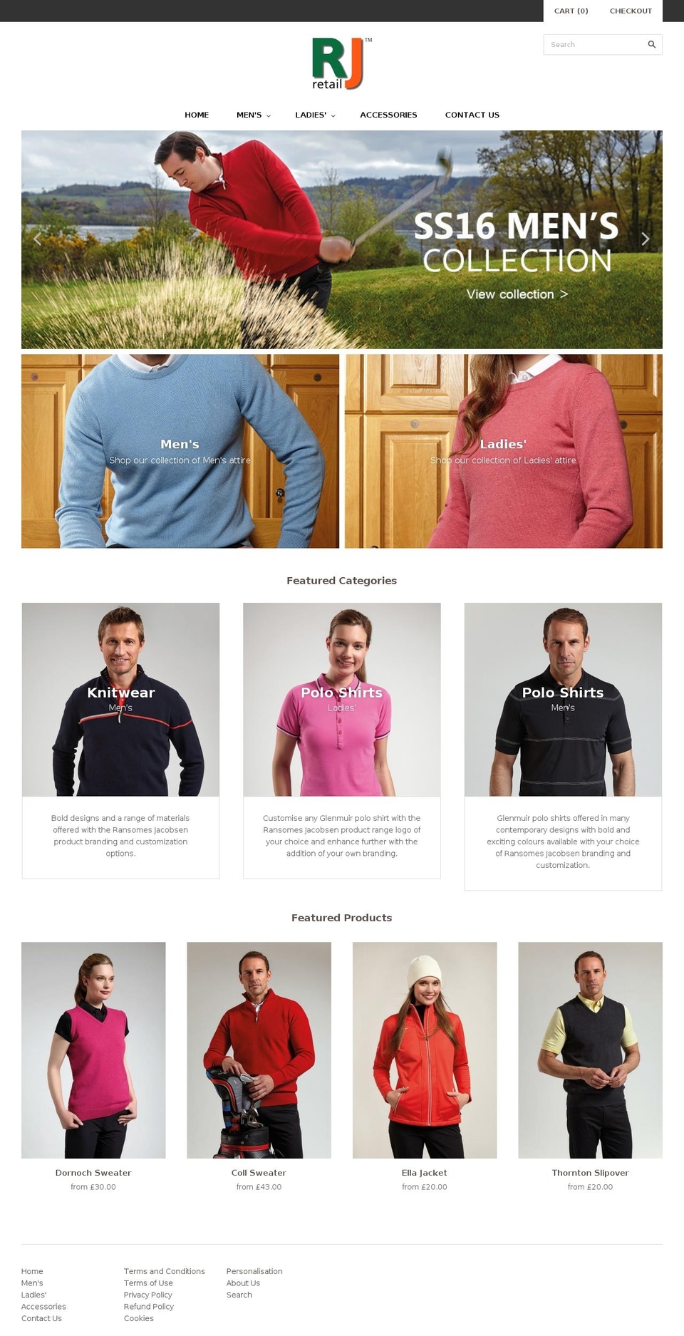 rj-retail.com shopify website screenshot