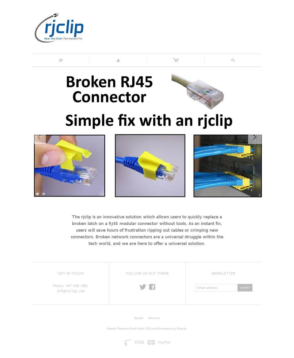 rjclip.ca shopify website screenshot