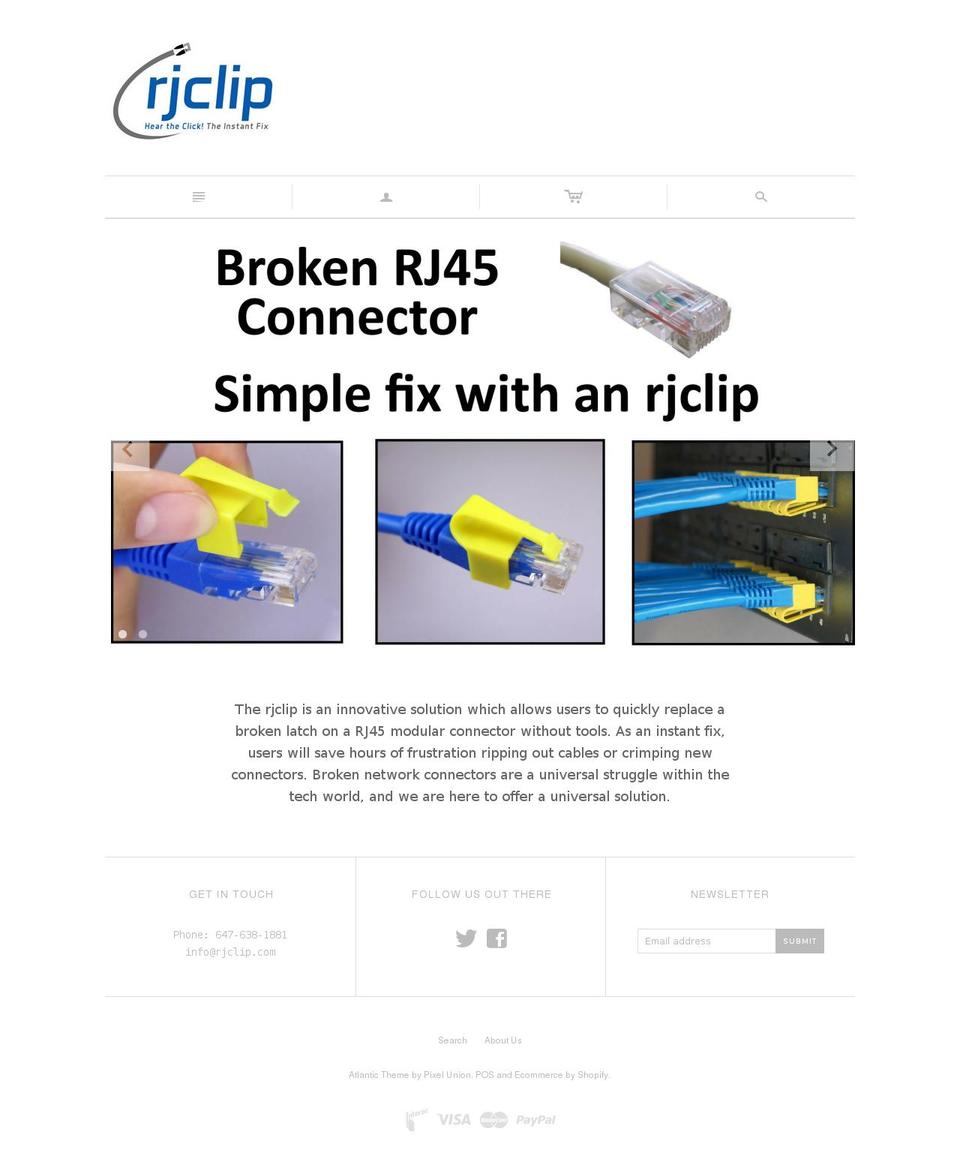 rjclip.com shopify website screenshot