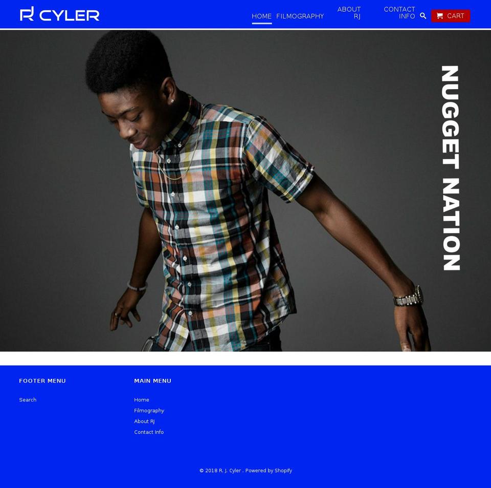 rjcyler.net shopify website screenshot