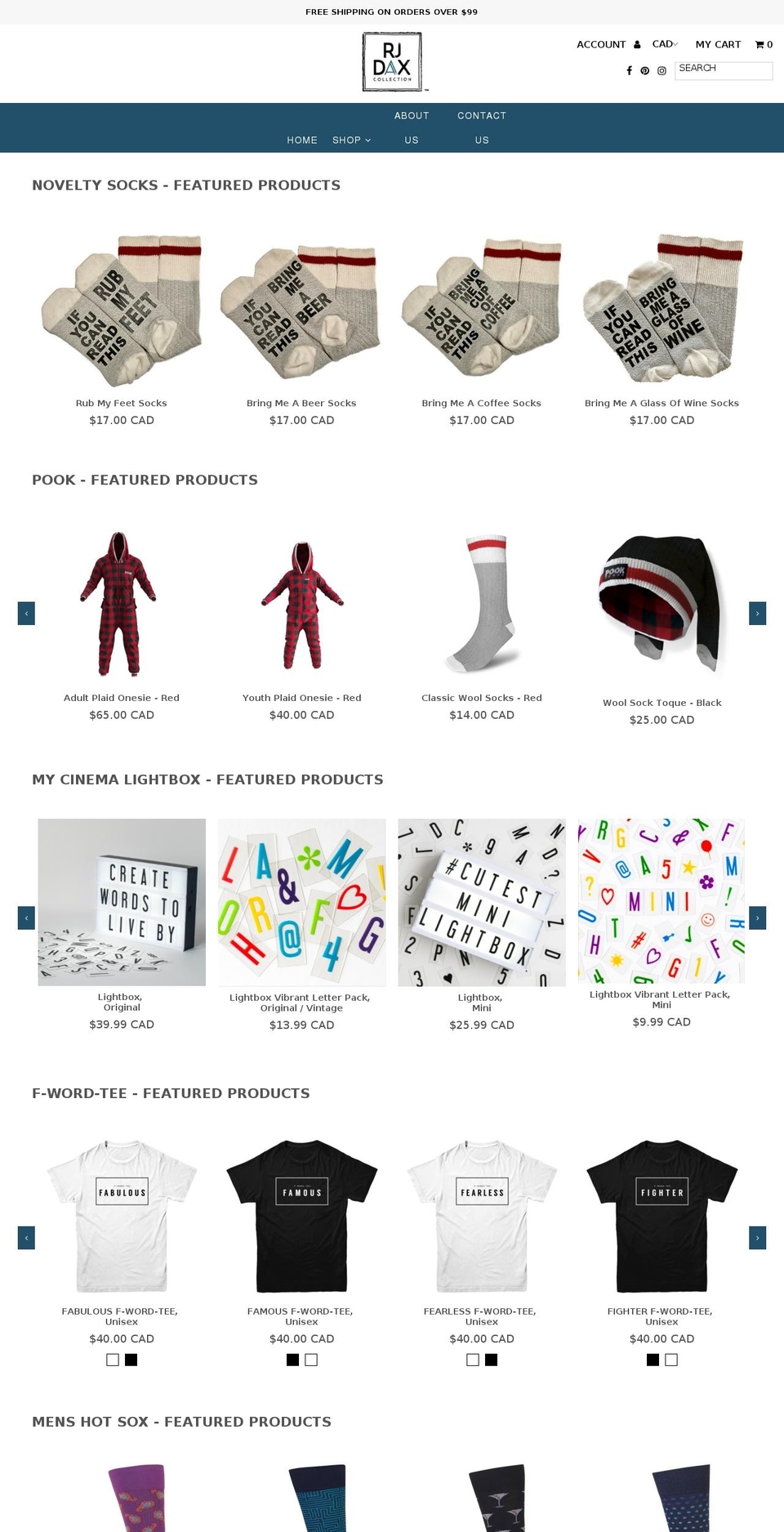 rjdax.com shopify website screenshot