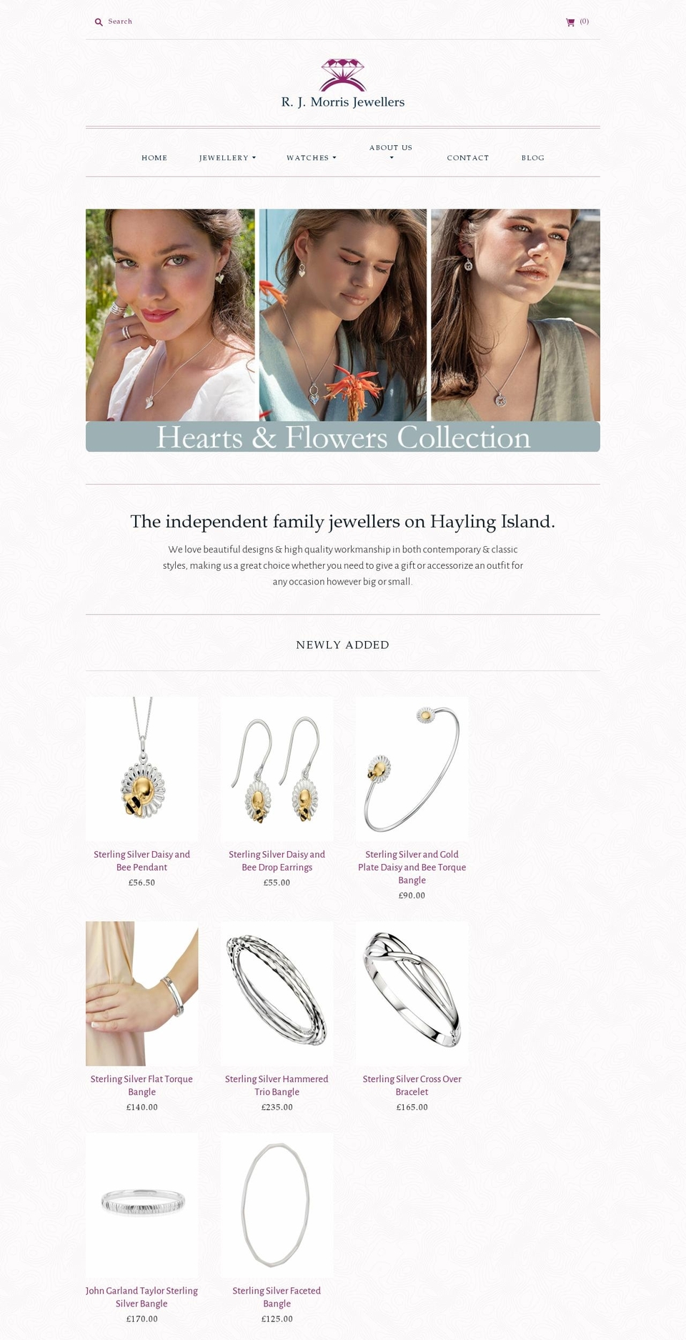 rjmorrisjewellers.co.uk shopify website screenshot