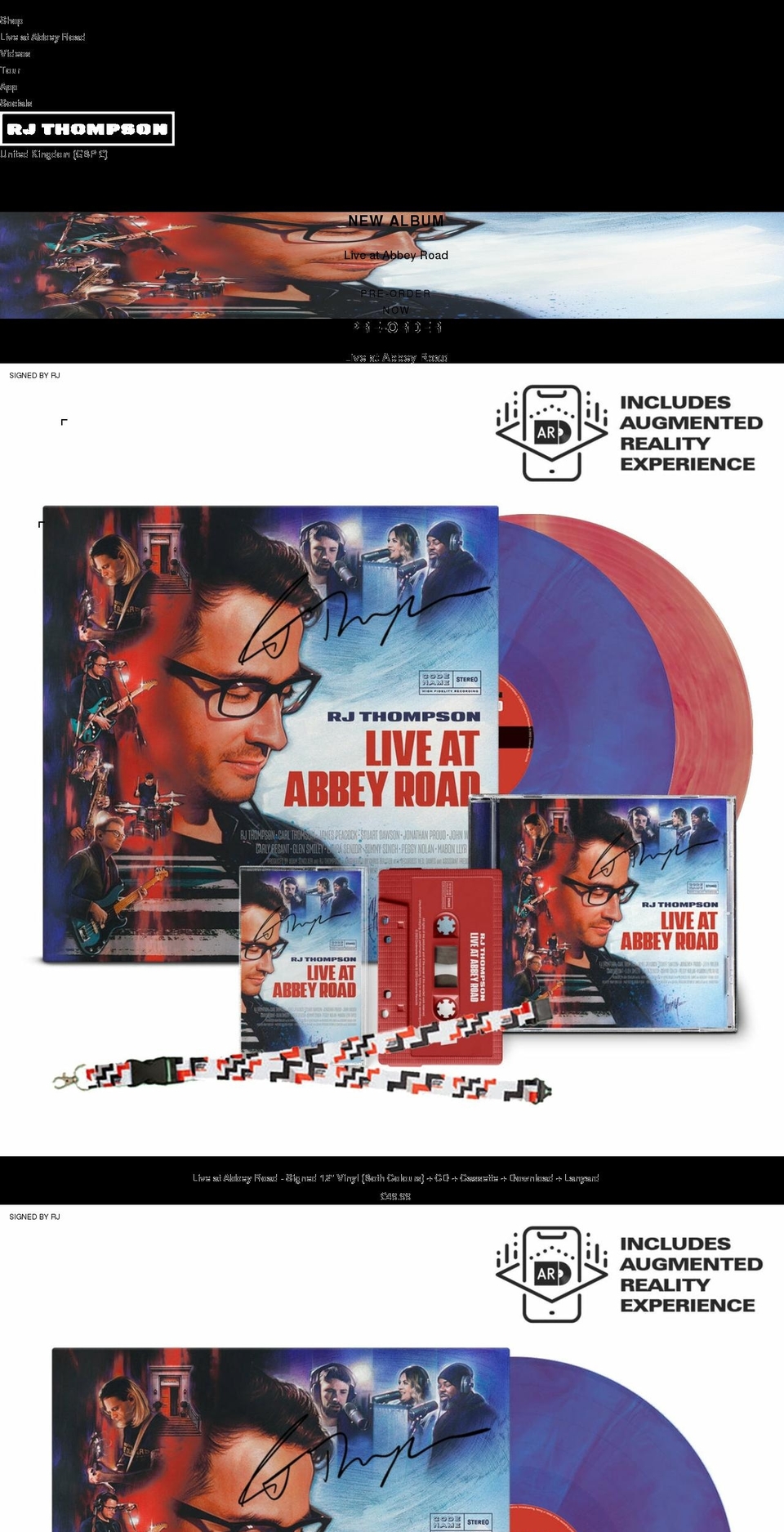 rjthompson.com shopify website screenshot