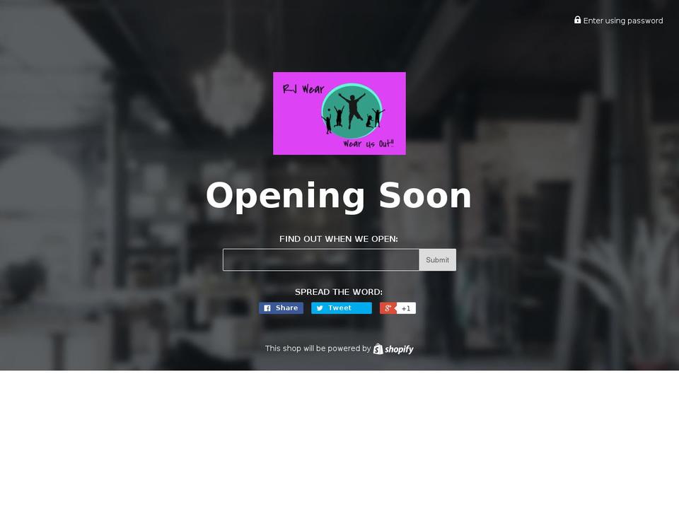 rjwear.com shopify website screenshot