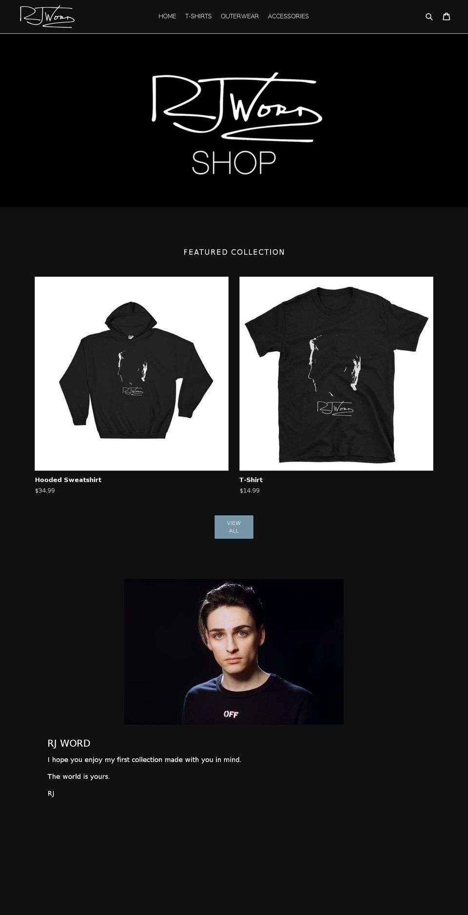 rjwordshop.net shopify website screenshot