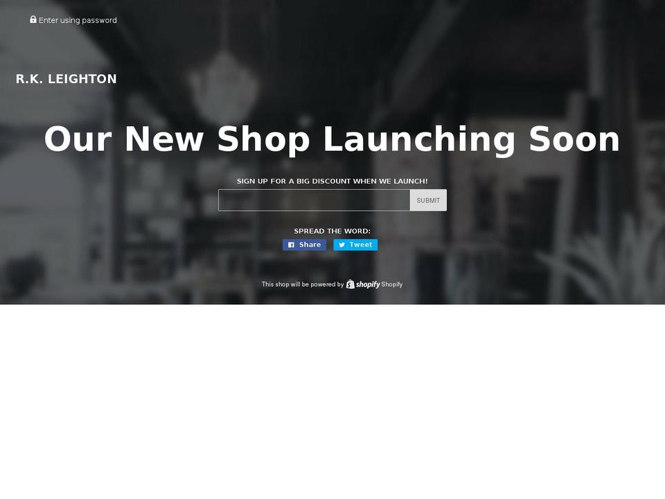 rkleighton.com — Shopify storefront screenshot
