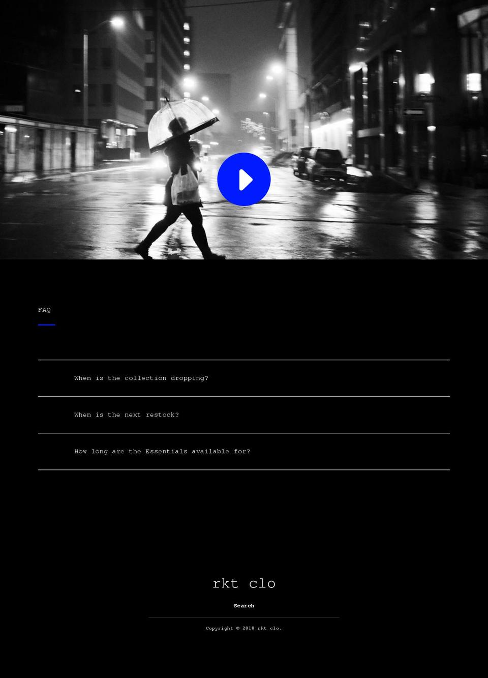 rktclo.com — Shopify storefront screenshot