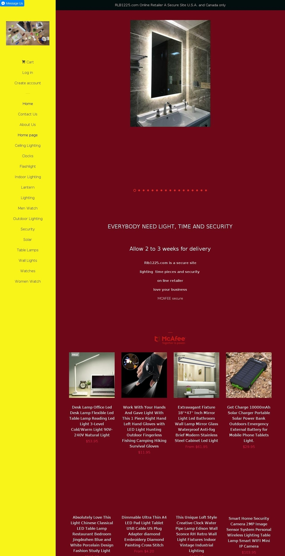 rlb1225.com — Shopify storefront screenshot
