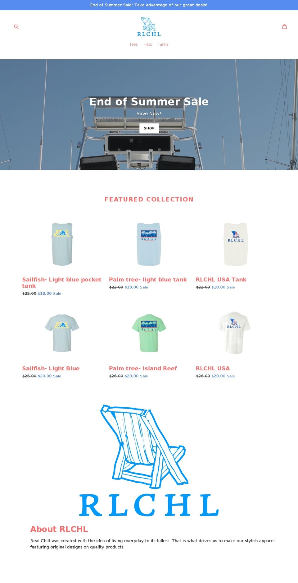 rlchl.com — Shopify storefront screenshot