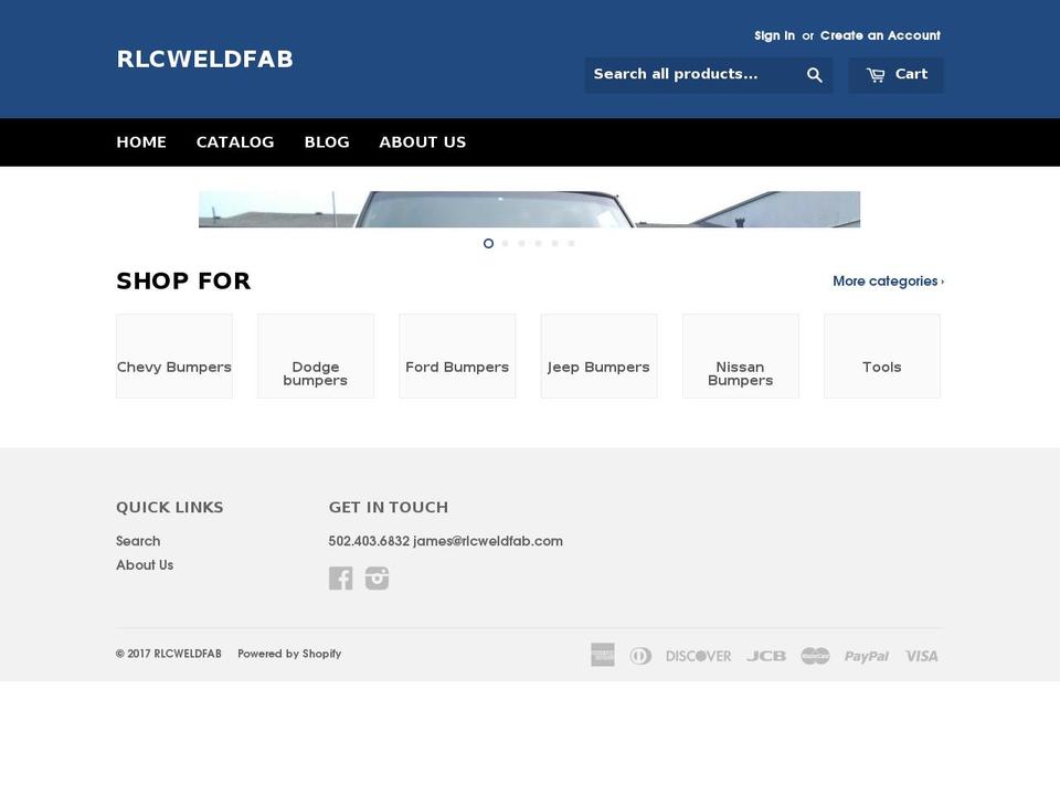 rlcweldfab.com shopify website screenshot