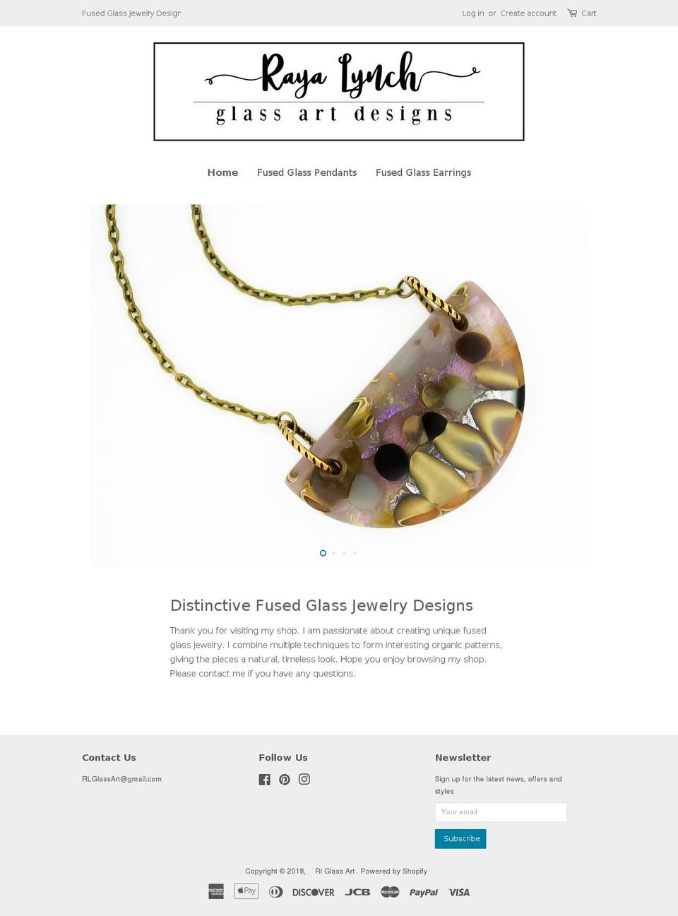 rlglassart.com — Shopify storefront screenshot