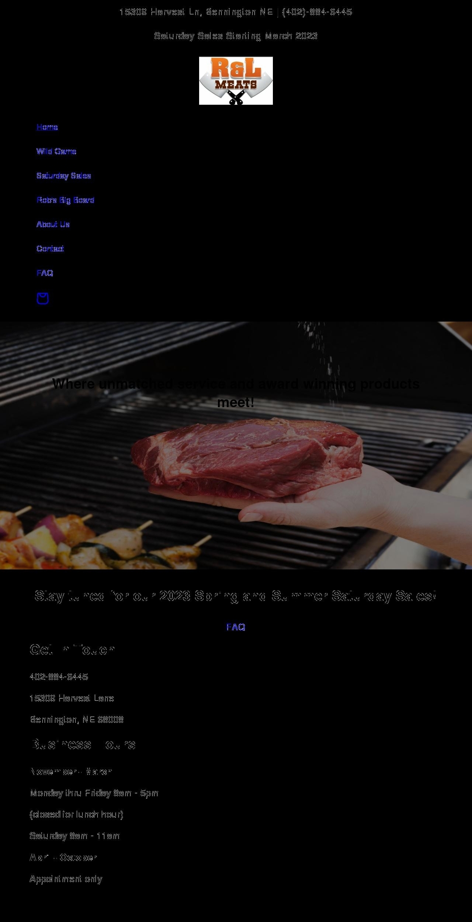 rlmeat.com shopify website screenshot