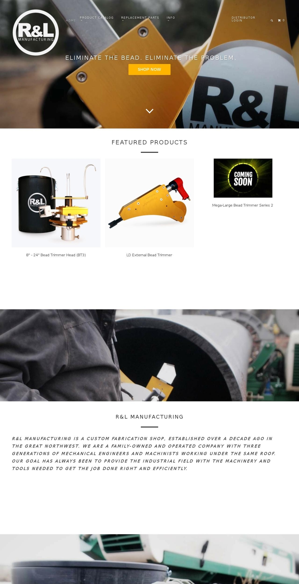 rlmfg.com shopify website screenshot