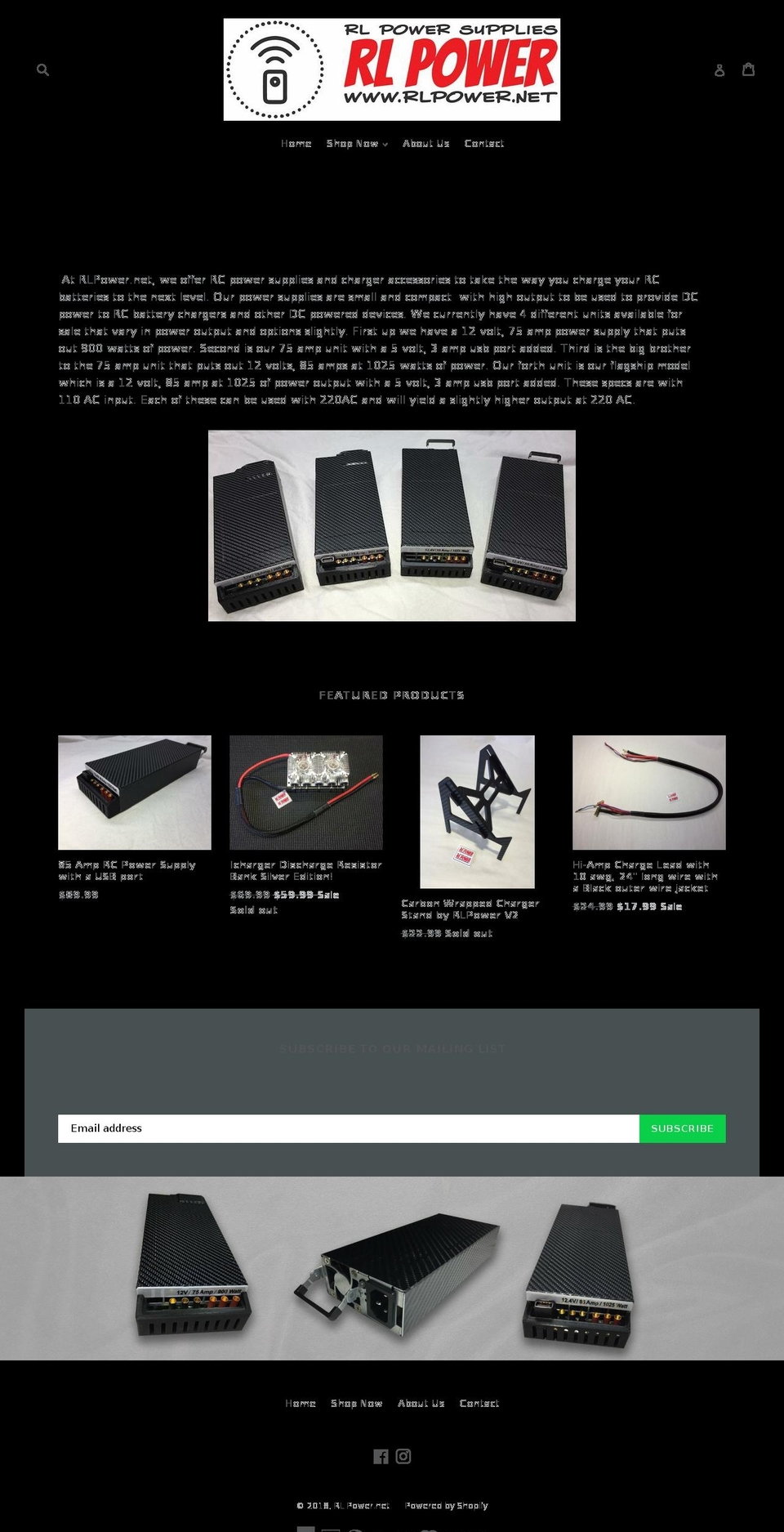 rlpower.net shopify website screenshot