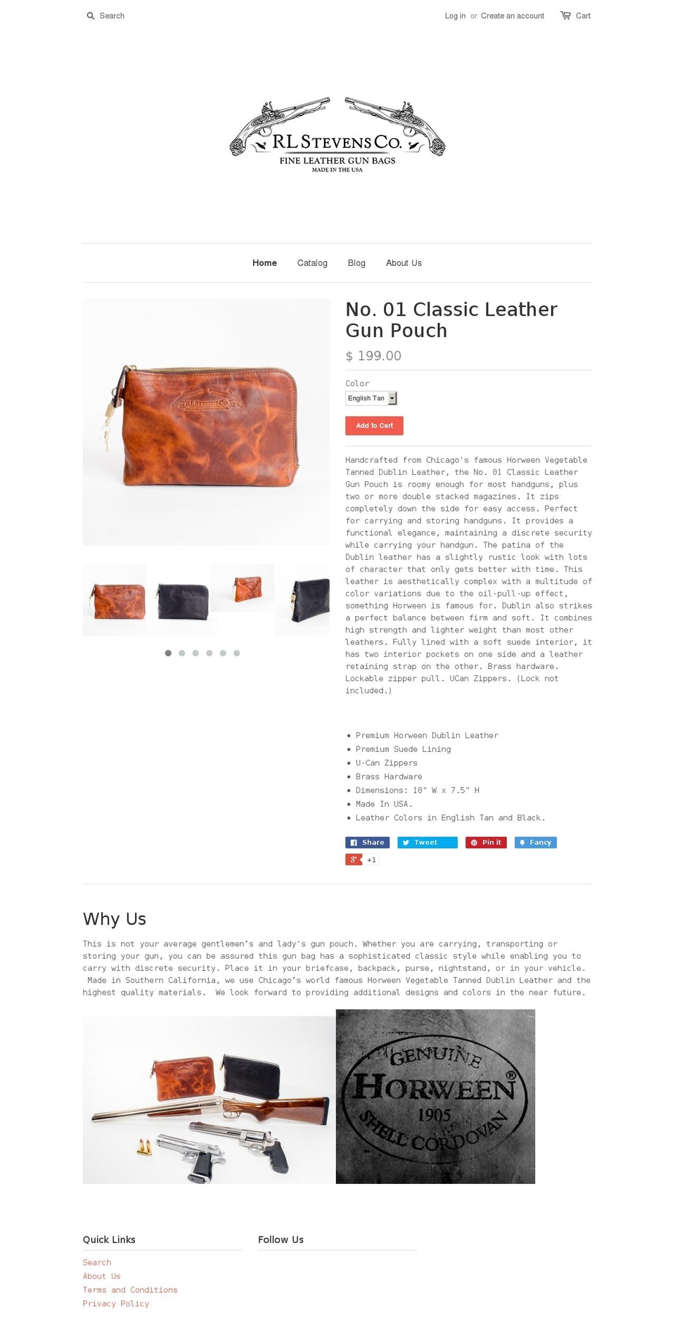 rlstevensco.com shopify website screenshot