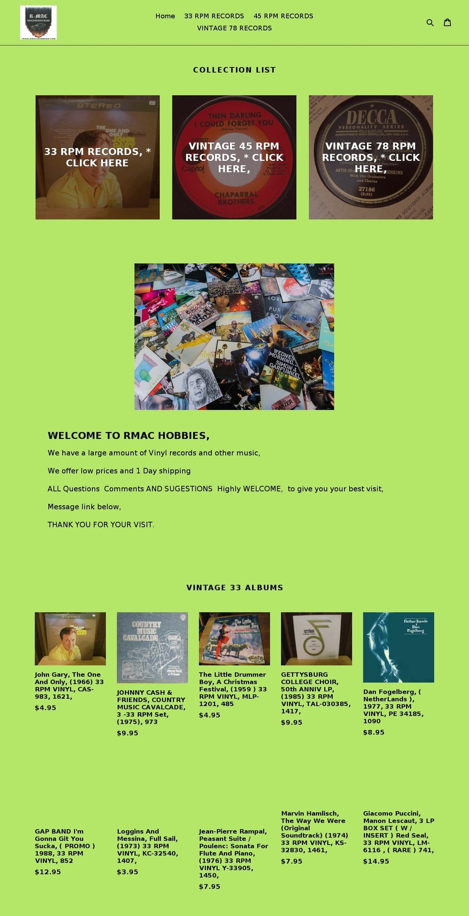 rmachobbies.com shopify website screenshot