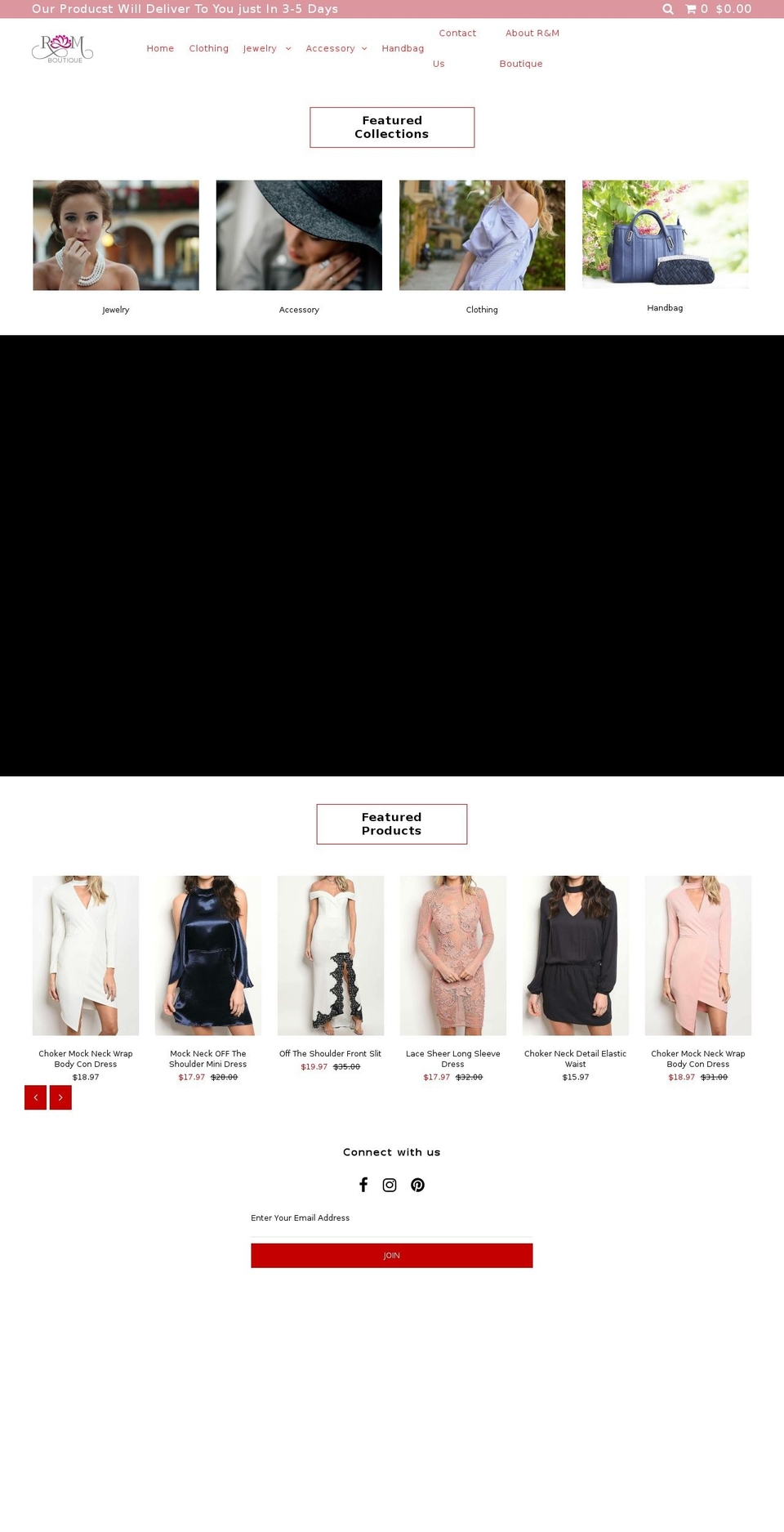 rmboutiques.com — Shopify storefront screenshot