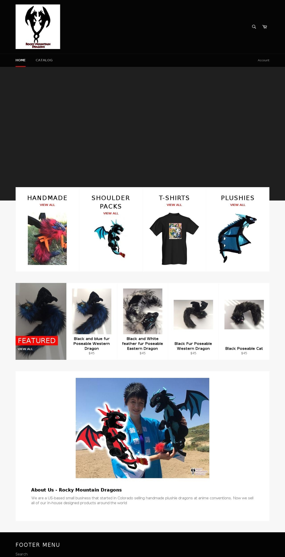 rmdragons.com shopify website screenshot