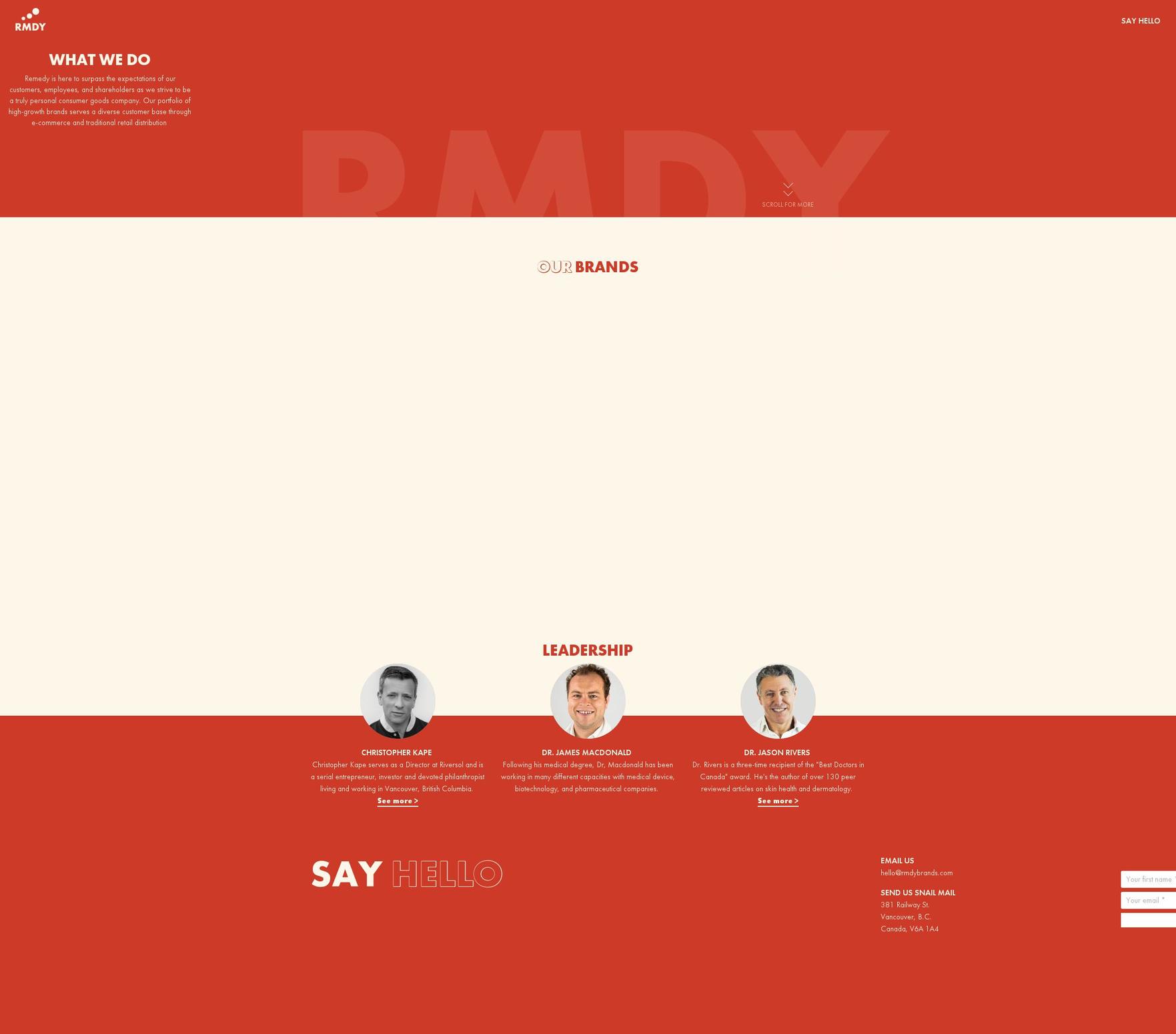 rmdybrands.com shopify website screenshot