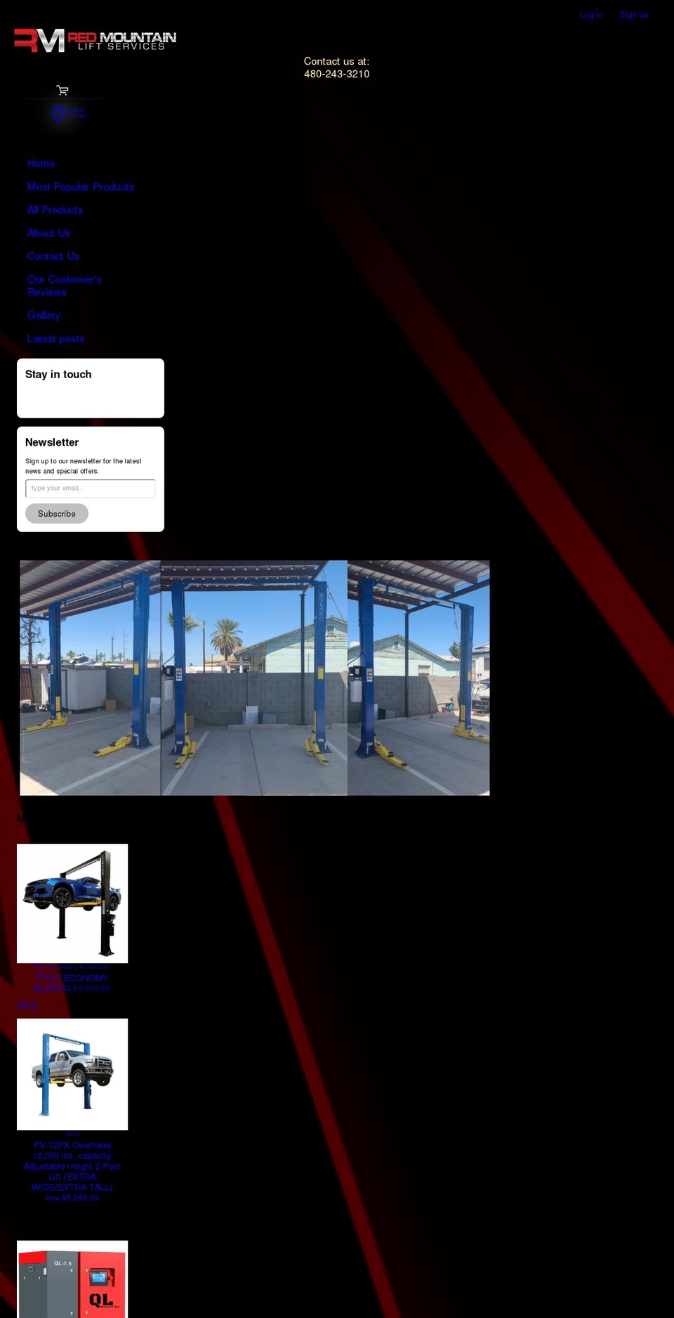 rmliftservices.com shopify website screenshot