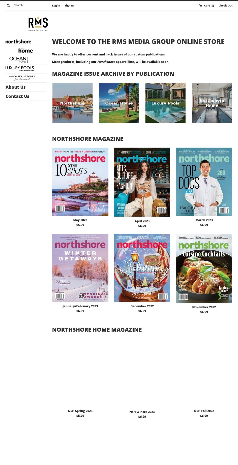 rmsmgstore.com shopify website screenshot