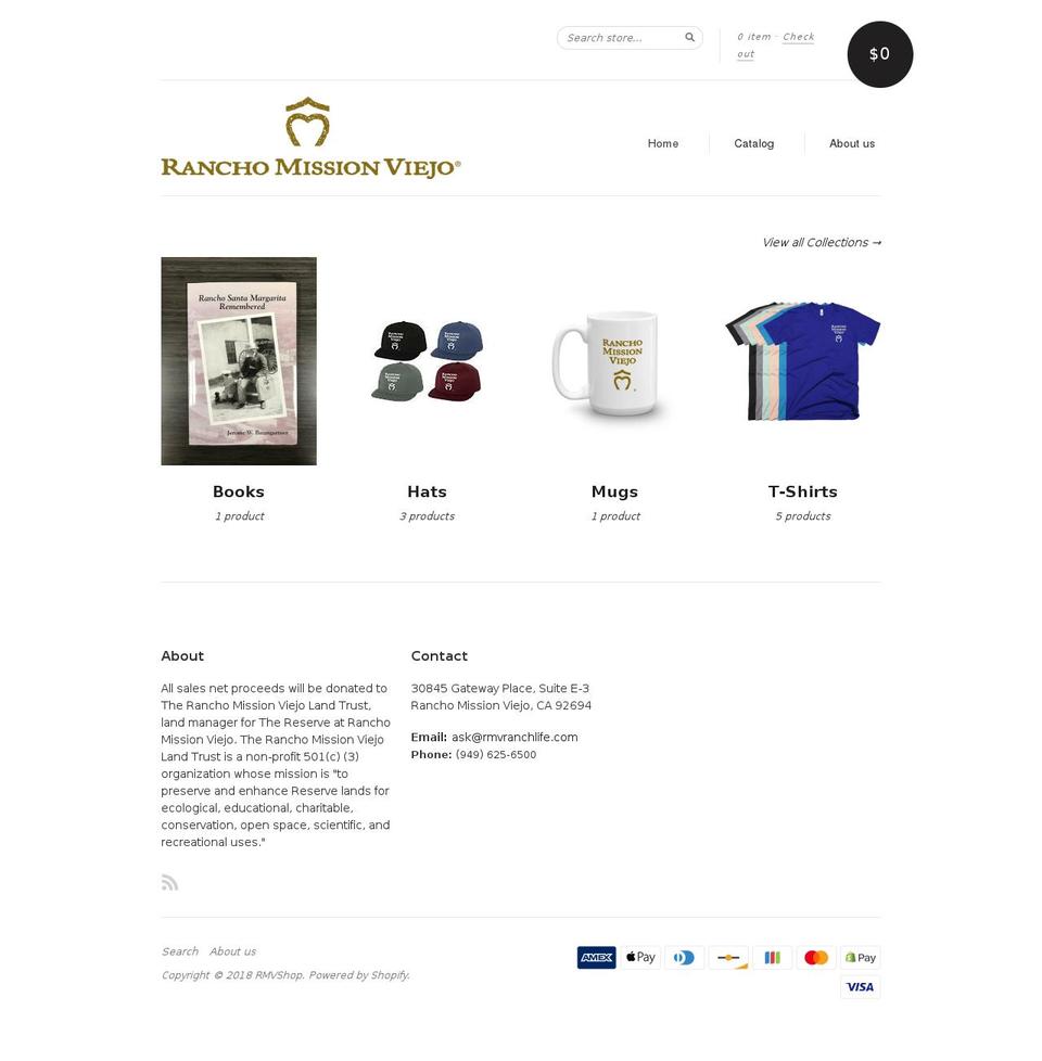 rmvshop.com shopify website screenshot