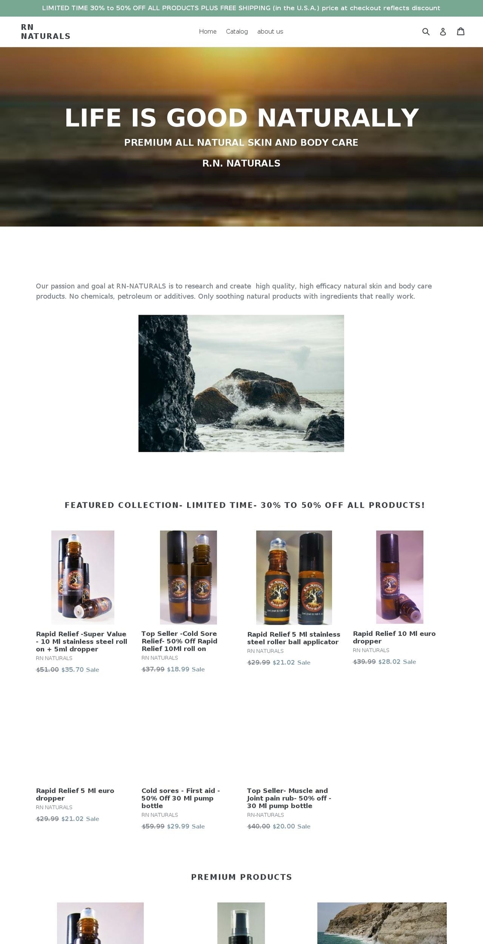 rn-naturals.com — Shopify storefront screenshot