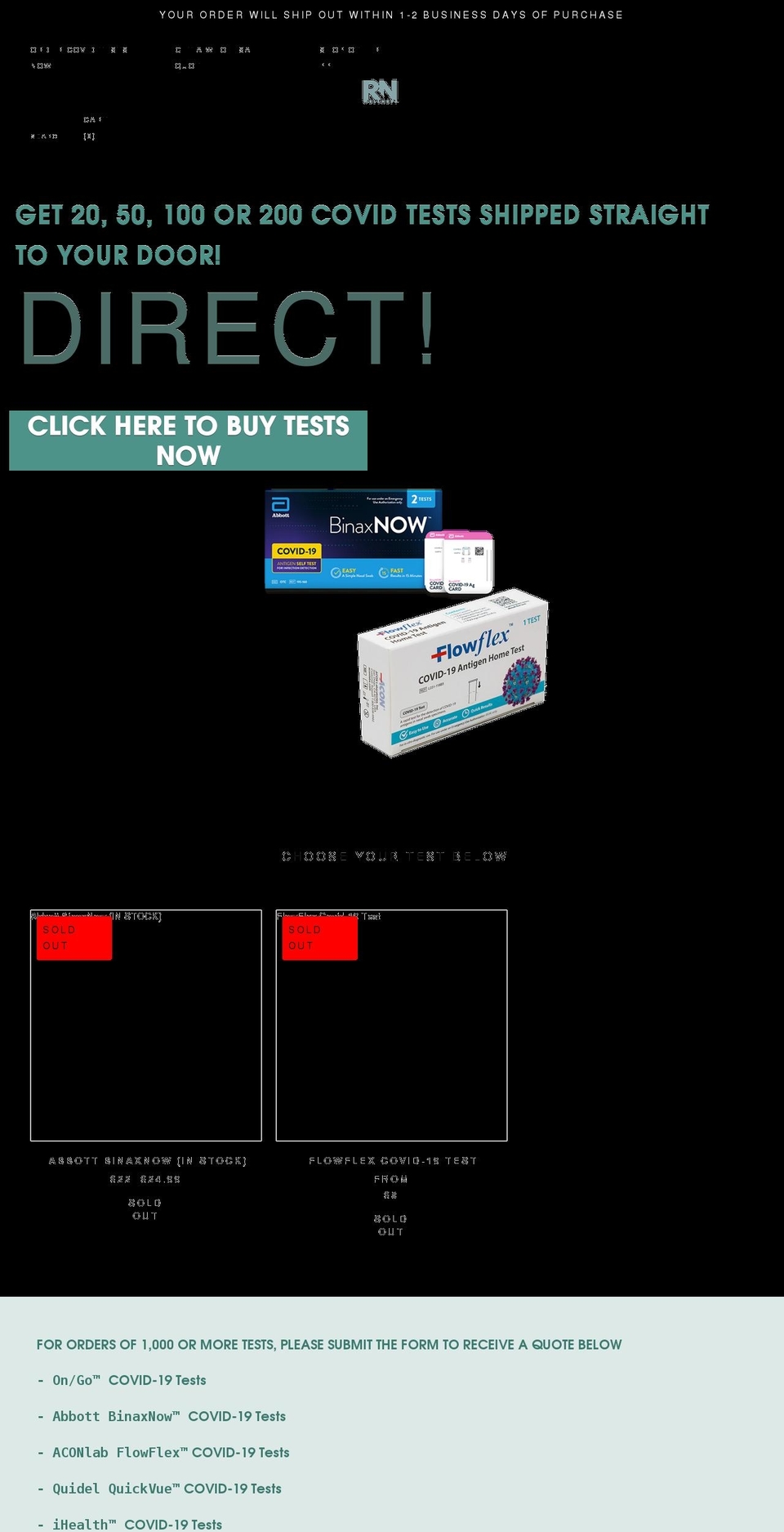 rn-wellness.com shopify website screenshot