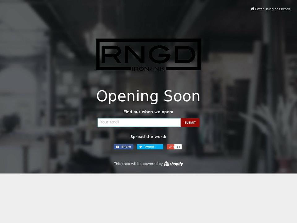 rngdapparel.com — Shopify storefront screenshot