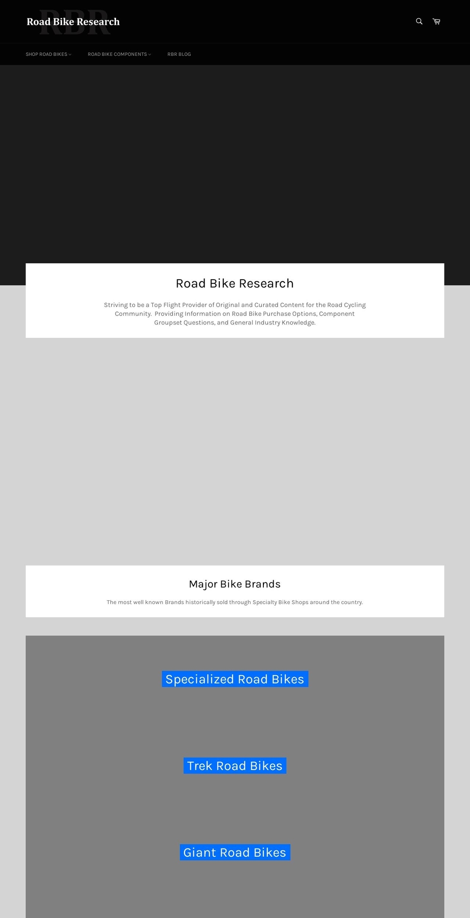 roadbikeresearch.com — Shopify storefront screenshot