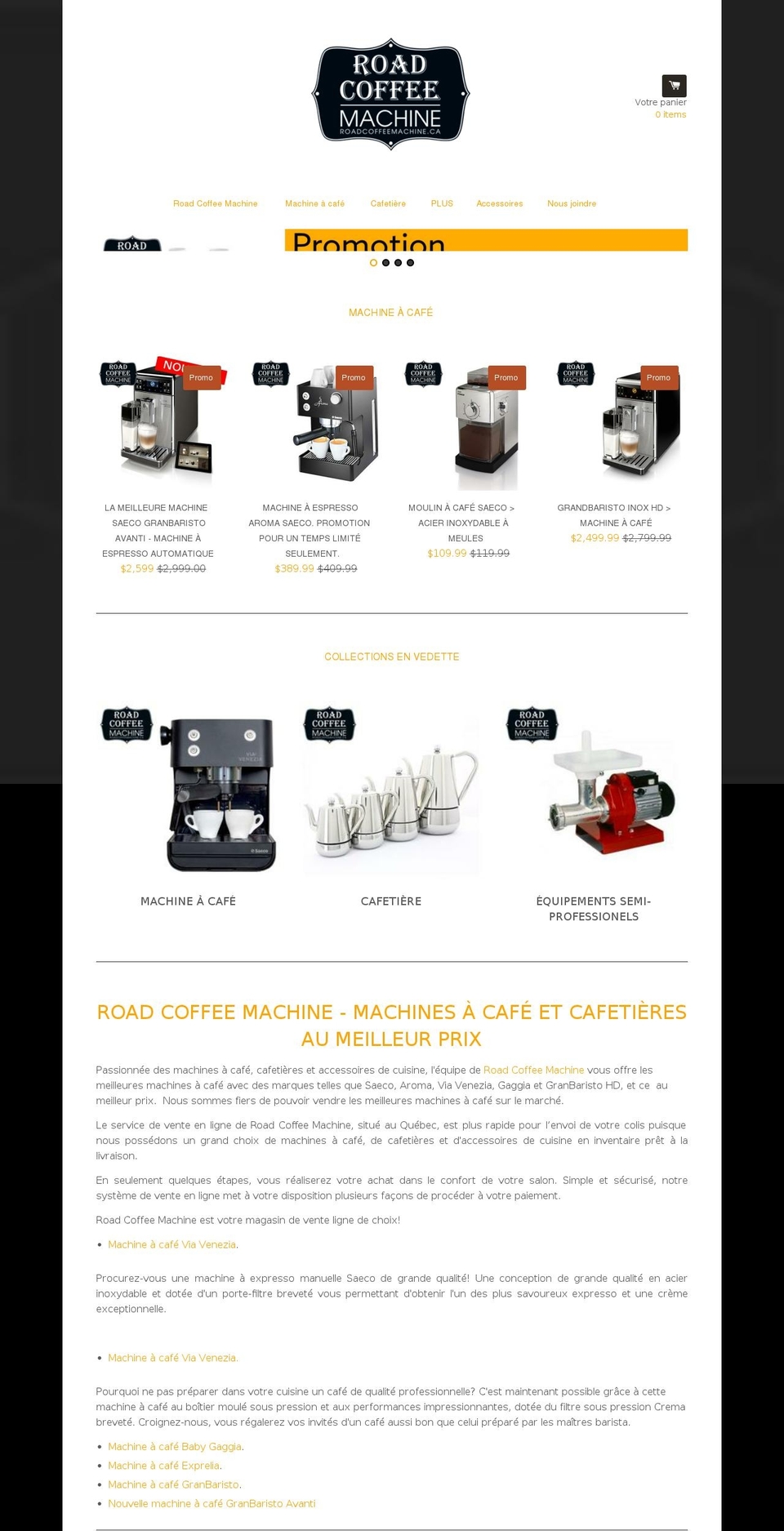 Road Coffee Machine Shopify theme site example roadcoffeemachine.com