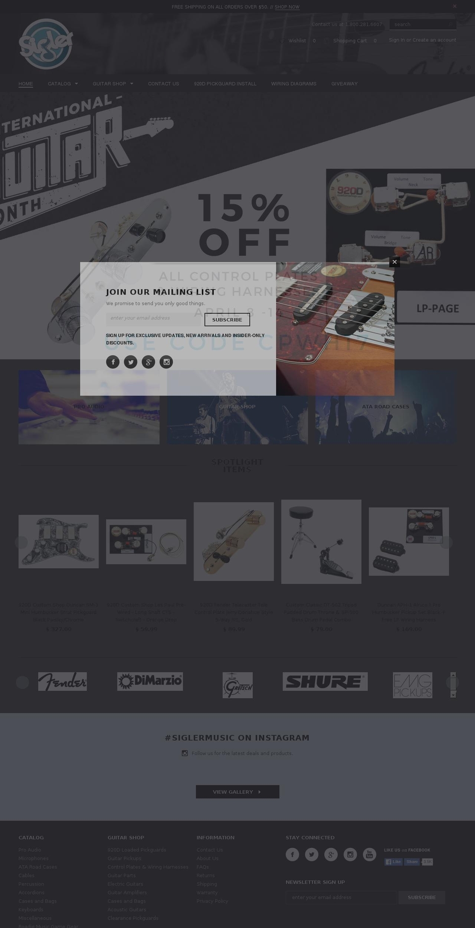 roadiemusicgamegear.com shopify website screenshot