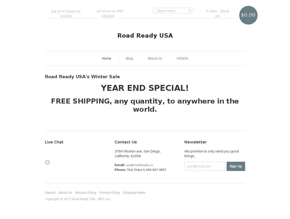 roadready.us shopify website screenshot