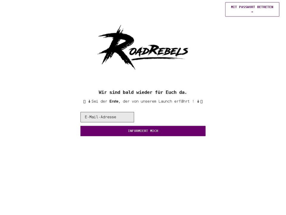 roadrebels.de shopify website screenshot