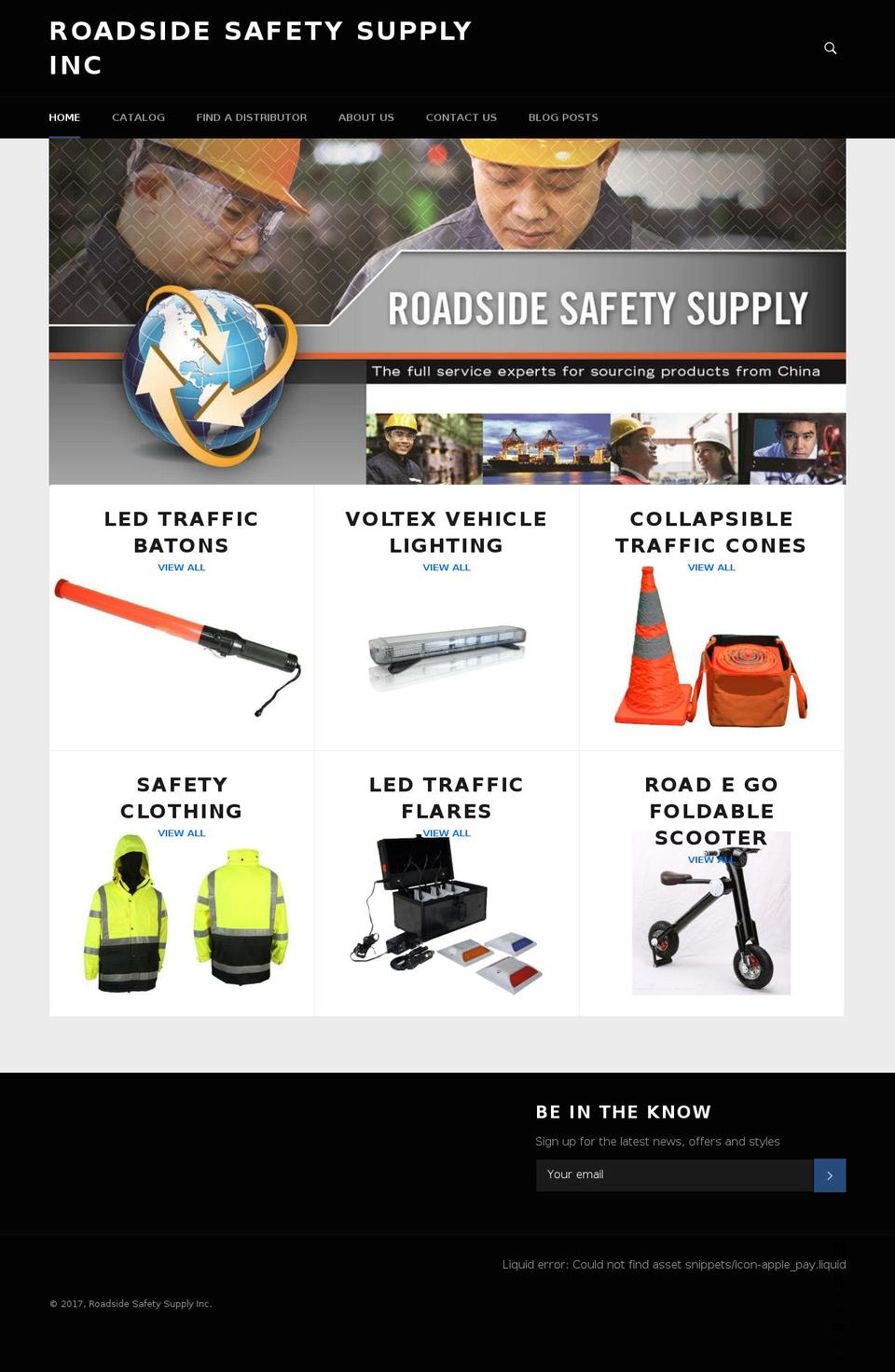 roadsidesafetysupply.com shopify website screenshot