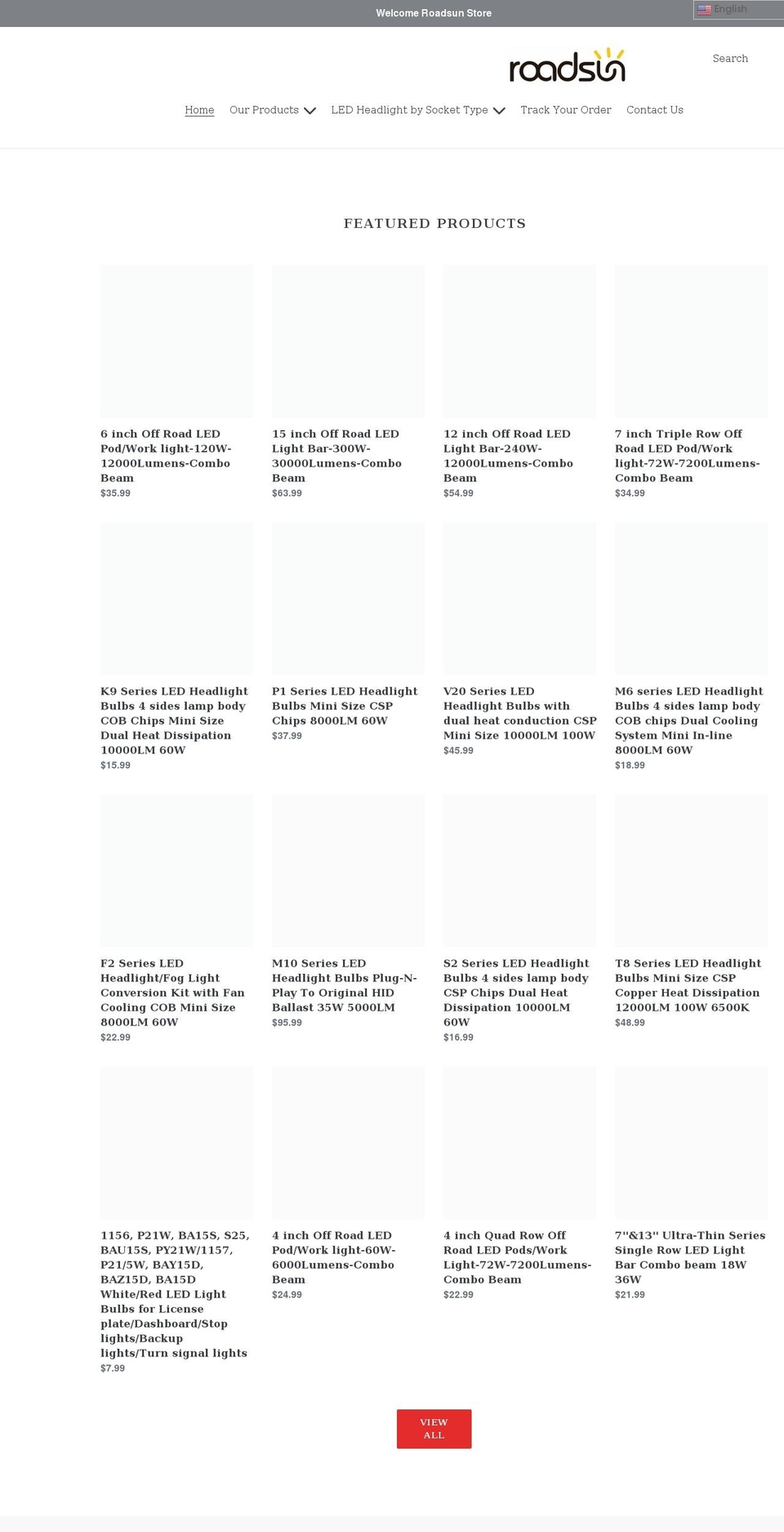 roadsun.myshopify.com shopify website screenshot