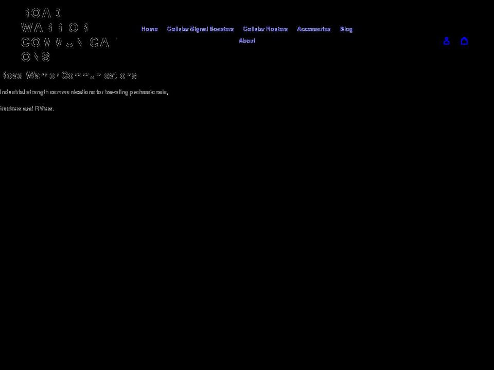 roadwarriorcommunications.com shopify website screenshot
