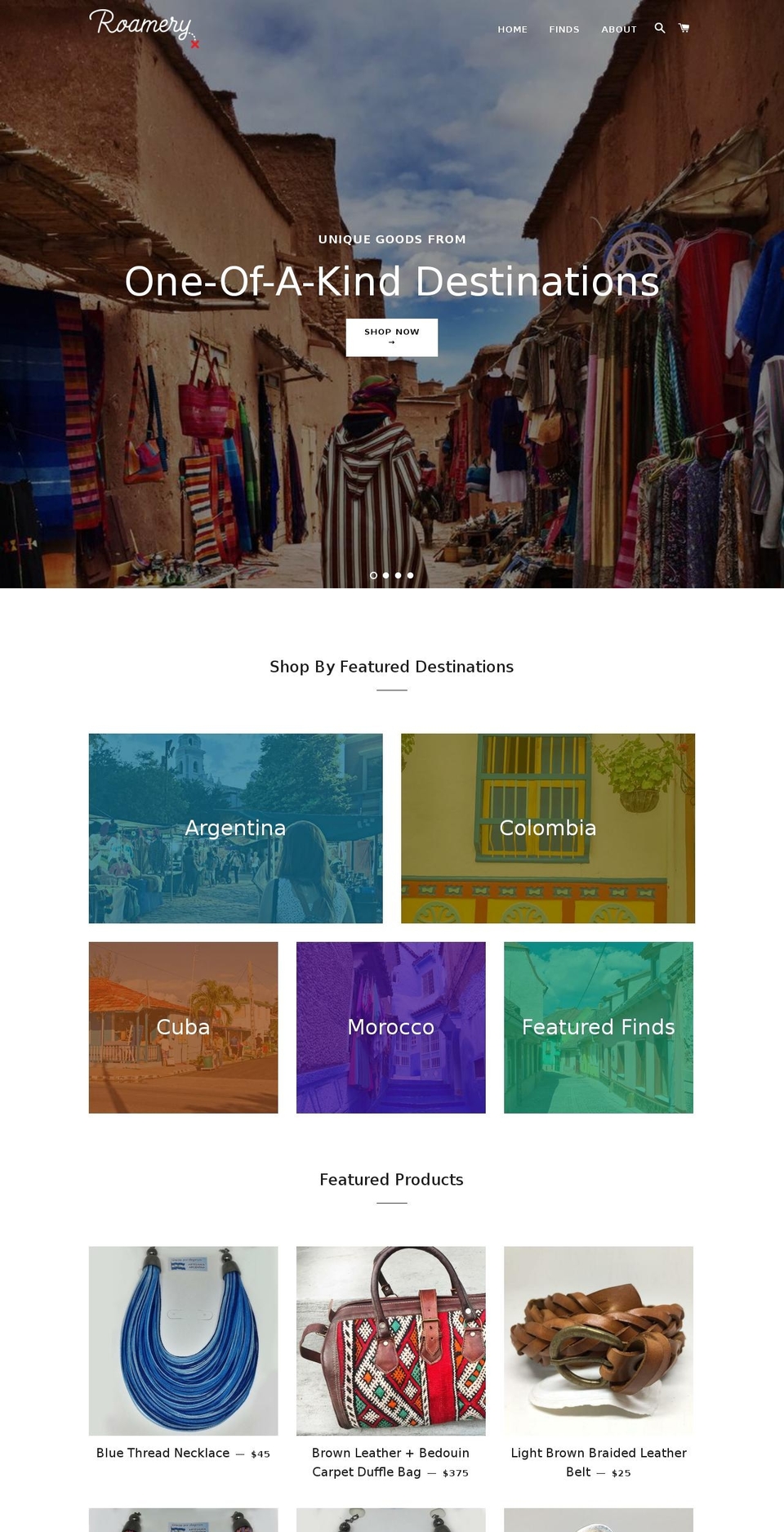 roamery.com shopify website screenshot