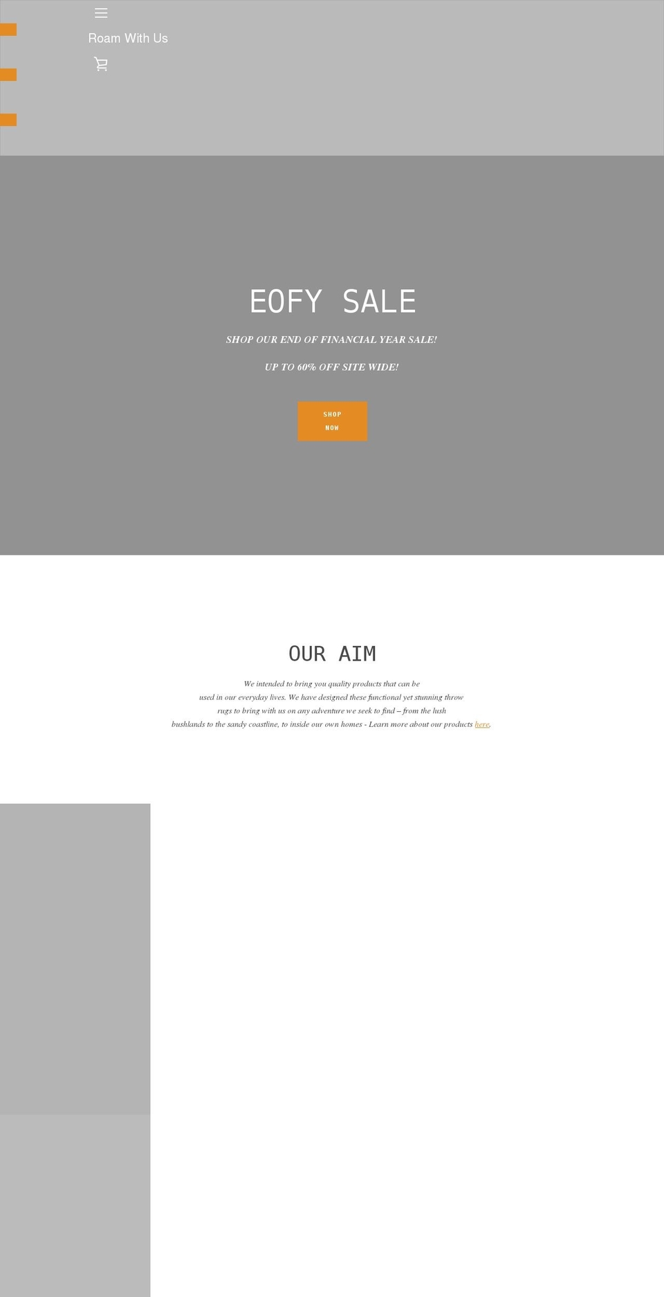 roamwithusau.com shopify website screenshot