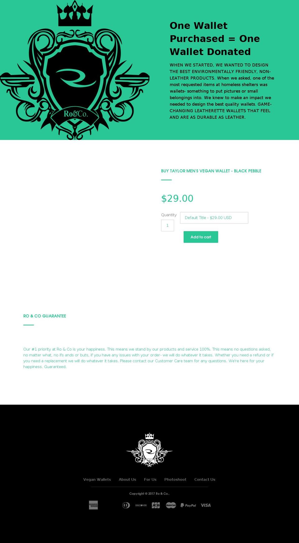 roandco.ca shopify website screenshot