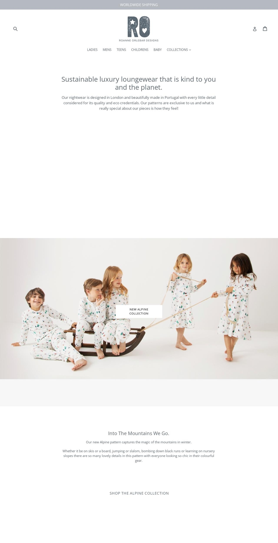 roanneorlebardesigns.com shopify website screenshot