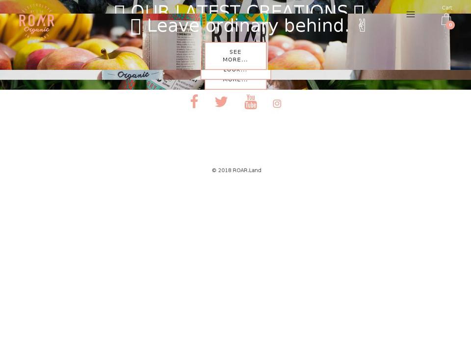 roar.land shopify website screenshot