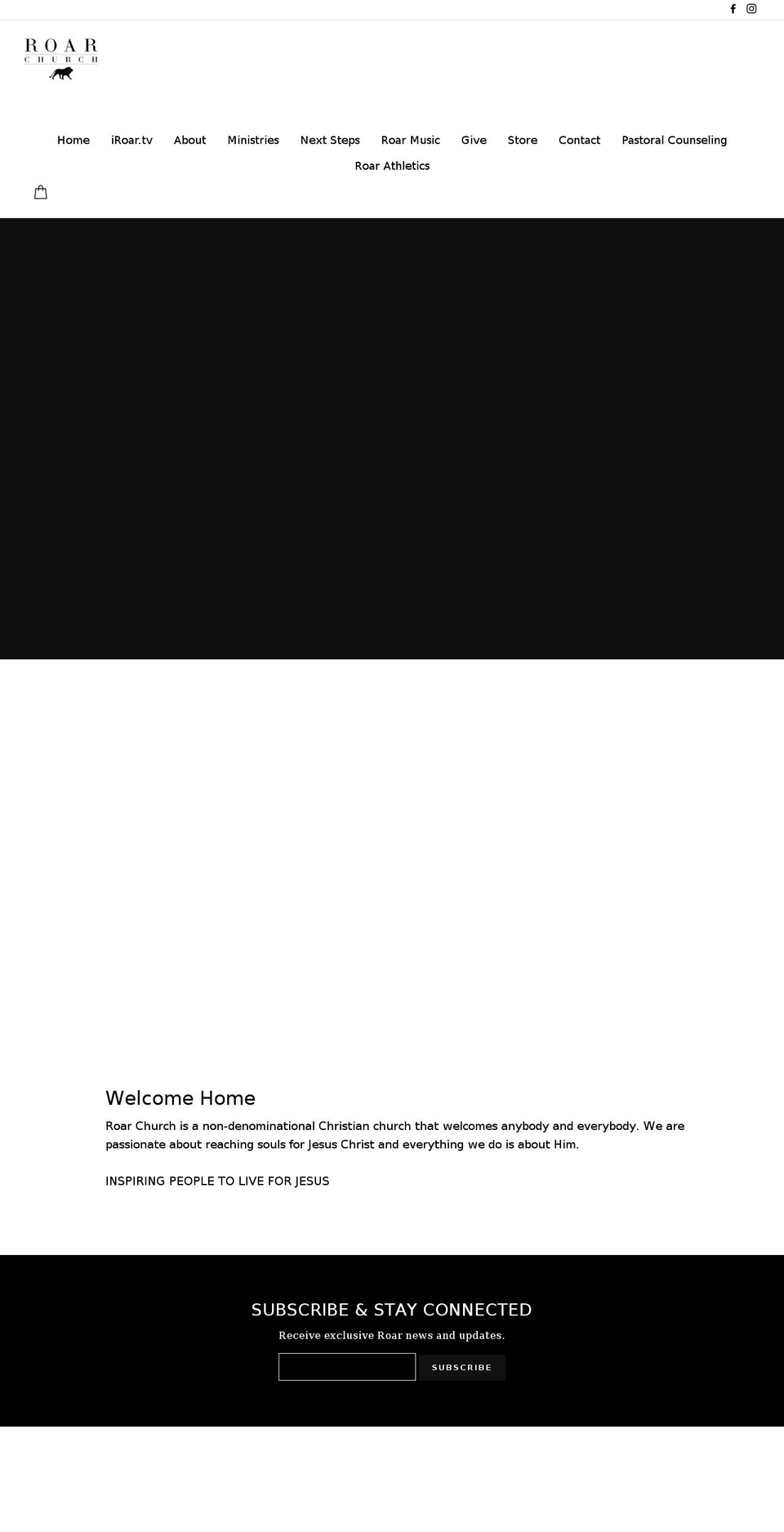 roarchurch.org shopify website screenshot
