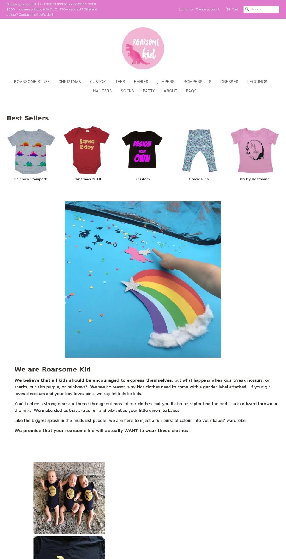 roarsomekid.com — Shopify storefront screenshot