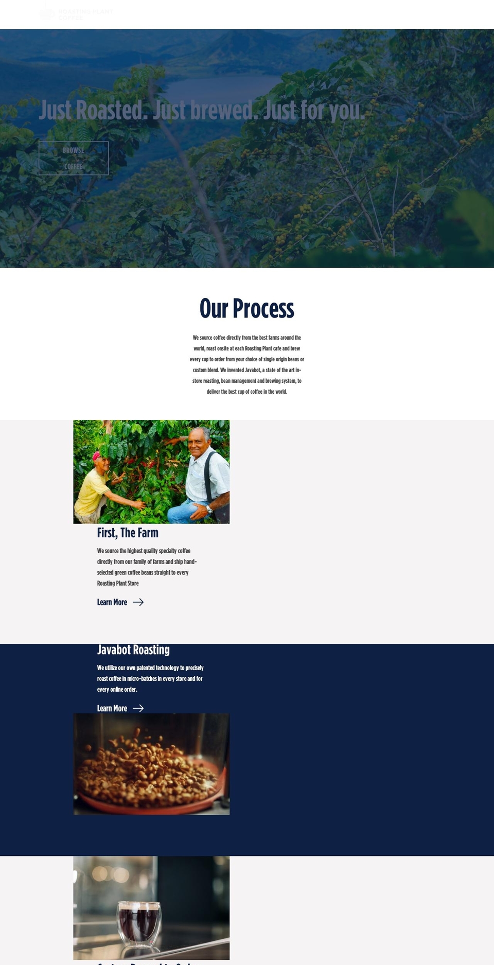 roastingplant.net shopify website screenshot