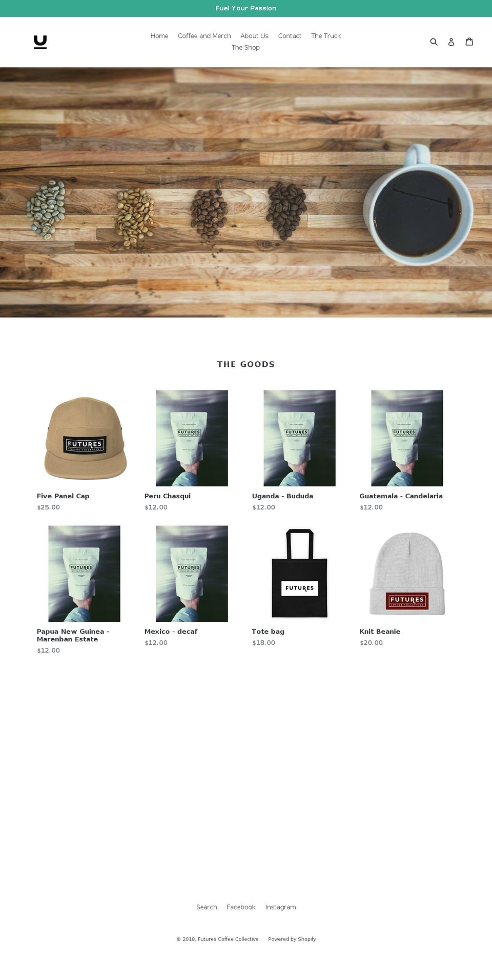 roasttothefuture.com — Shopify storefront screenshot
