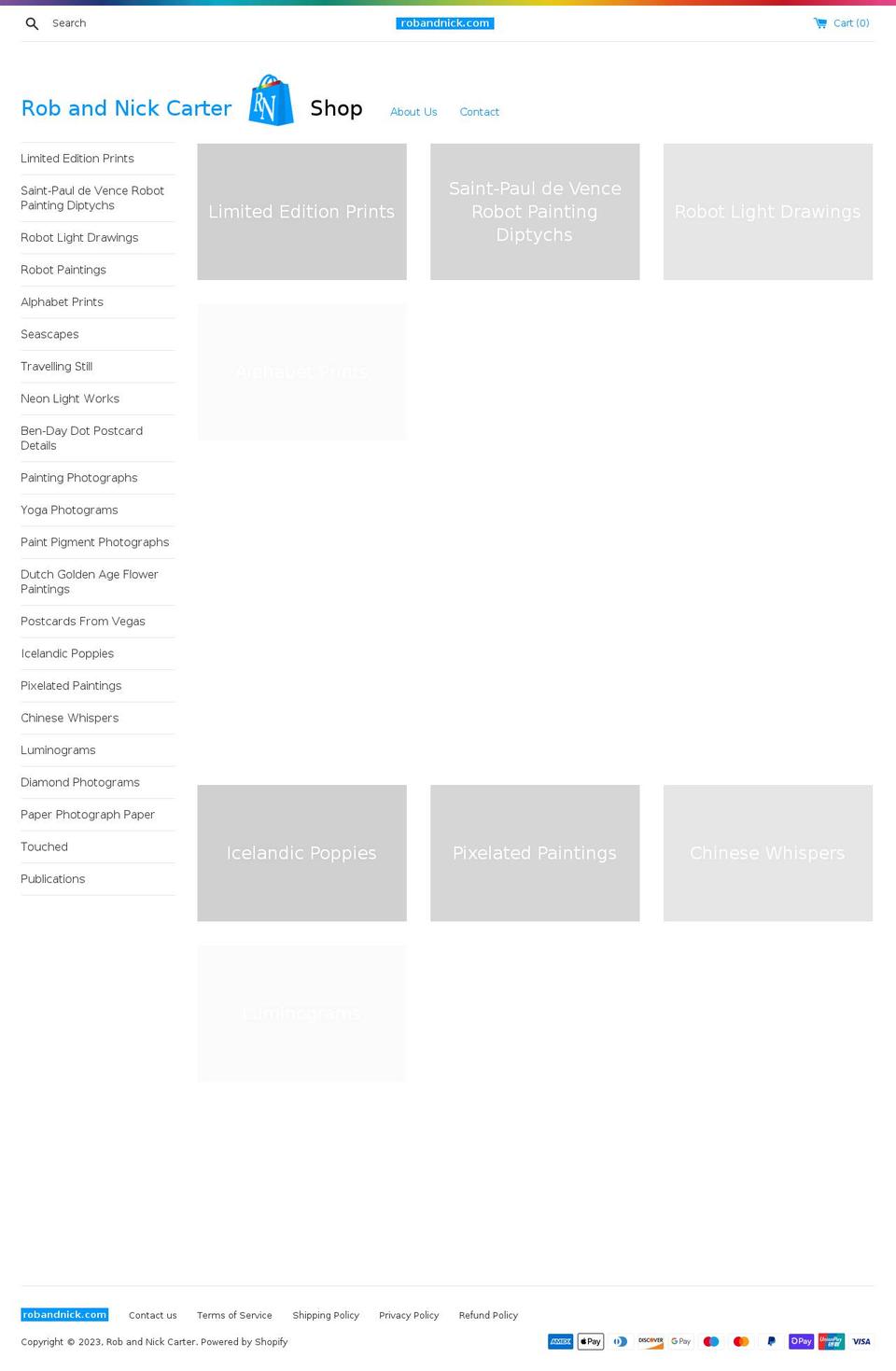 rob-and-nick-carter.myshopify.com shopify website screenshot